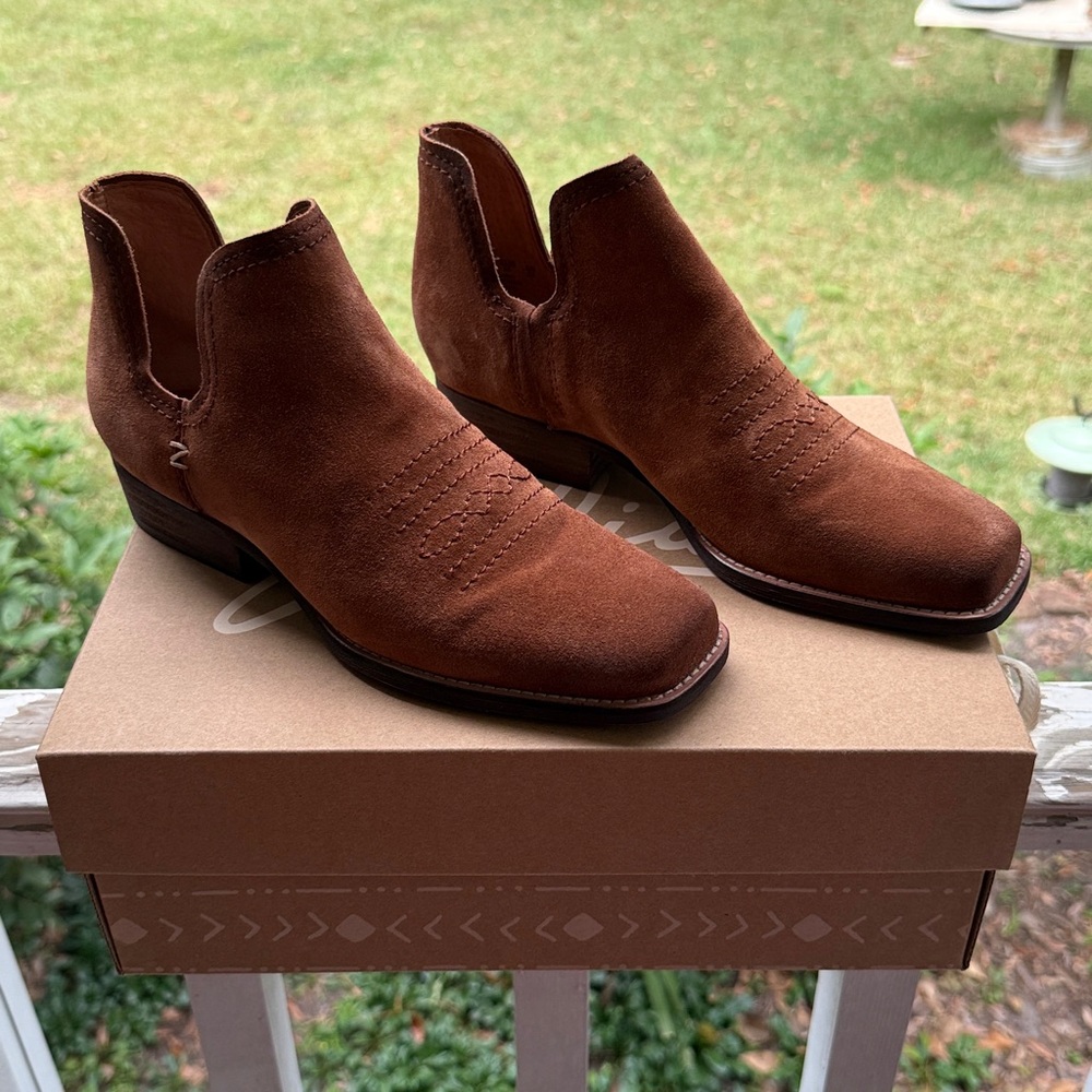 Zodiac Brown Suede Ankle Booties